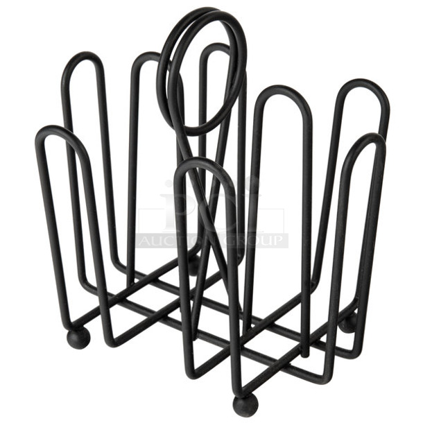 2 Boxes of 12 BRAND NEW IN BOX! TableCraft 597CBK Black Wire Jelly Packet Rack. 2 Times Your Bid!