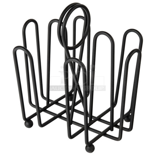 2 Boxes of 12 BRAND NEW IN BOX! TableCraft 597CBK Black Wire Jelly Packet Rack. 2 Times Your Bid! - Image 1 of 6