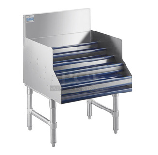 BRAND NEW SCRATCH AND DENT! Advance Tabco PLD-2524 Prestige Series 24" Five-Tiered Stainless Steel Liquor Display Rack - 25" Deep 