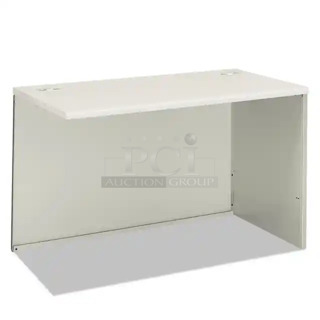 BRAND NEW SCRATCH AND DENT! HON 38943RB9Q 38000 Series 48" x 24" x 29 1/2" Silver Mesh / Light Gray Laminate Right Return Shell