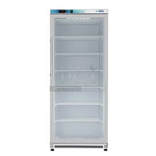 BRAND NEW SCRATCH AND DENT! KoolMore KM-FMD20WGD Metal Commercial Single Door Reach In Freezer w/ Poly Coated Racks. 115 Volts, 1 Phase. Tested and Does Not Power On