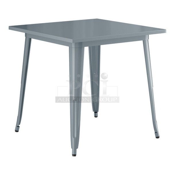 2 BRAND NEW SCRATCH AND DENT! Lancaster Table & Seating 164DA3232CHR Alloy Series 32" x 32" Charcoal Standard Height Outdoor Table. 2 Times Your Bid! May Be Missing Pieces.  - Image 1 of 3