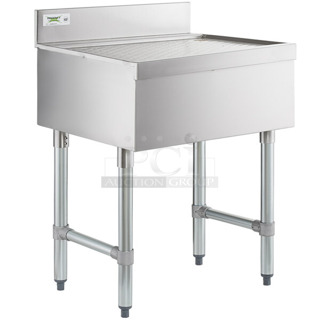 BRAND NEW SCRATCH AND DENT! Regency 600DBU2124 Stainless Steel Underbar Drainboard - 24" x 21"