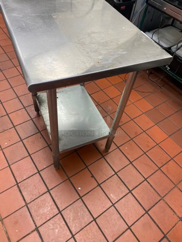 Advance Tabco Solid Stainless Steel Work Top/ Prep Table! With Storage Space Underneath! On Legs! Model: TT240 - Image 4 of 7