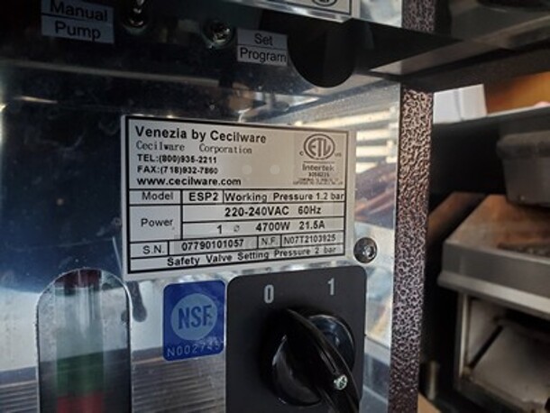 Cecilware Venezia Espresso Machine ESP2-220V - Image 3 of 4