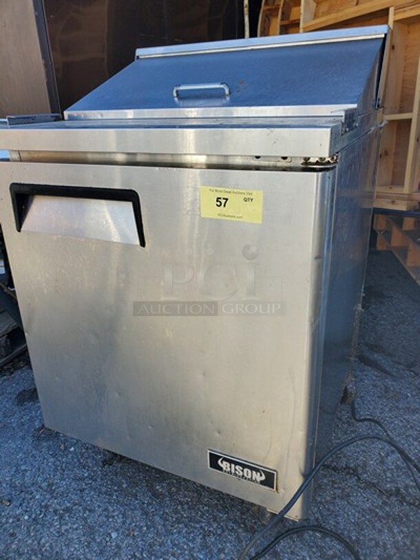 BISON Single Door Sandwich Table on casters! - Image 2 of 6