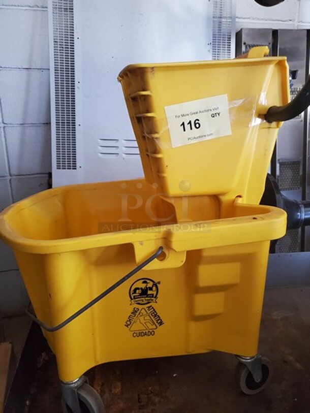Mop Bucket & Wringer Heavy Duty, Yellow - Image 1 of 4