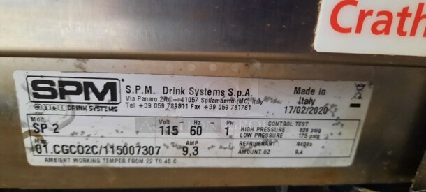 2020 Crathco Model SP 2 Stainless Steel Commercial Countertop Double Hopper Frozen Beverage Dispenser. 115 Volts, 1 Phase. 17.5x17.5x24.5. Tested and Working! - Image 5 of 5
