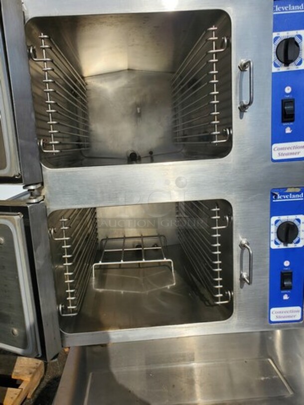 CLEVELAND KDT-6T Natural Gas Double Steamer & Kettle 42X34X63 - Image 3 of 5