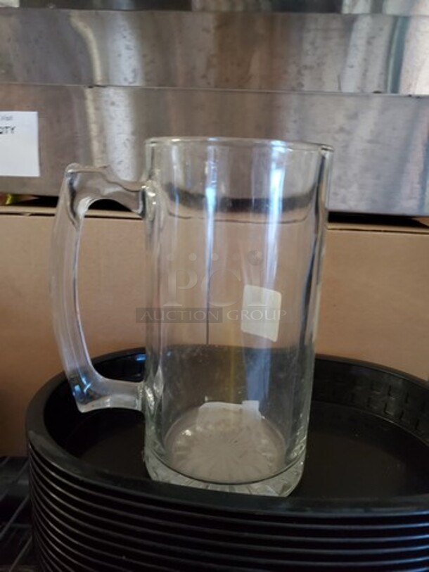 24 Oz Beer Mugs. Heavy Glass - Image 2 of 5