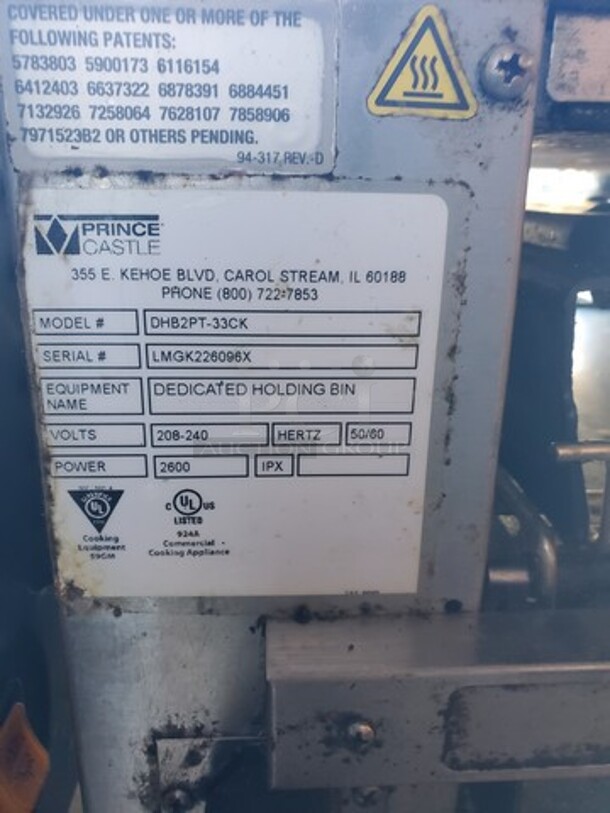 PRINCE CASTLE Dedicated holding cabinet 208-240V 33X14X11 - Image 5 of 7