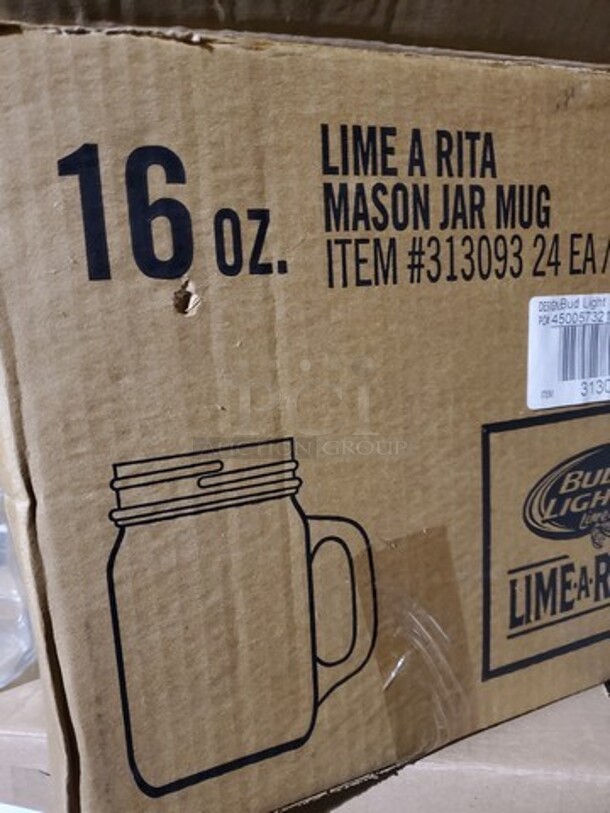 Lot of 24 16oz Lime A Rita Mason Jar Mug  Brand New open box! - Image 5 of 7