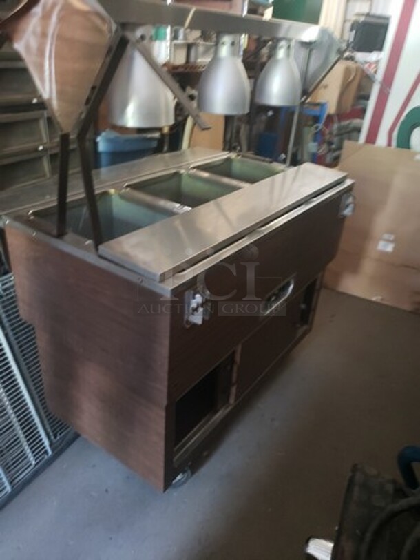 Duke DPAH-3HFM 44 3/8" Hot Food Table w/ (3) Wells & Enclosed Base. No glass for sneeze guard. - Image 2 of 3