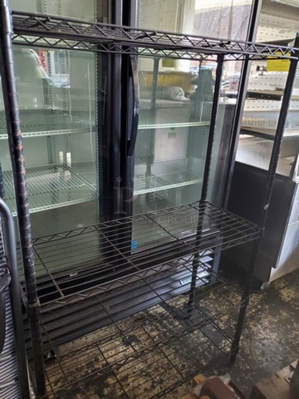 Black Storage Rack 36X14X55 - Image 2 of 2