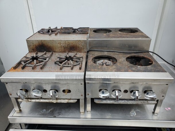 ALL ONE MONEY! Two (4)Burners, Natural Gas, Countertop Stove (Missing Tag, One is missing parts) 18"X30"X15" - Image 6 of 9