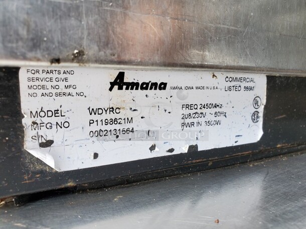 Amana  WDYRC 208/230V Commercial Microwave, Unknown condition!   - Image 6 of 6