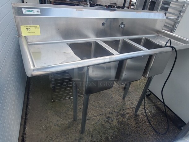 Stainless Steel 3-Compartment Sink!
58