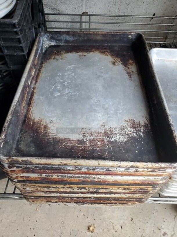 ALL ONE MONEY Lot of 19 Aluminum Baking Pan 13"X10"  - Image 2 of 2
