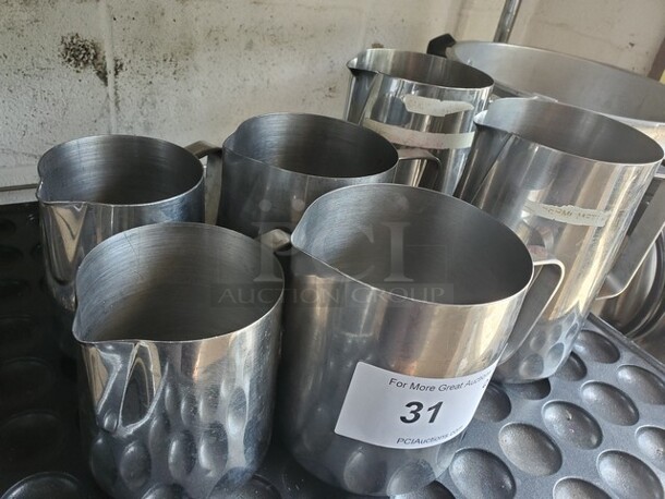 Milk Pitcher, Stainless Steel Creamer Frothing Pitcher BIDX6 - Image 4 of 4
