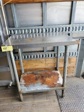 Stainless steel stand W/ Undershelf 30X18X36
