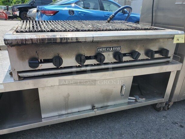 AMERICAN RANGE Natural Gas Charbroiler Stainless Steel Stand Included! 48X30X11 - Image 6 of 7
