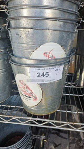 Lot of 6 Round Serving Pails