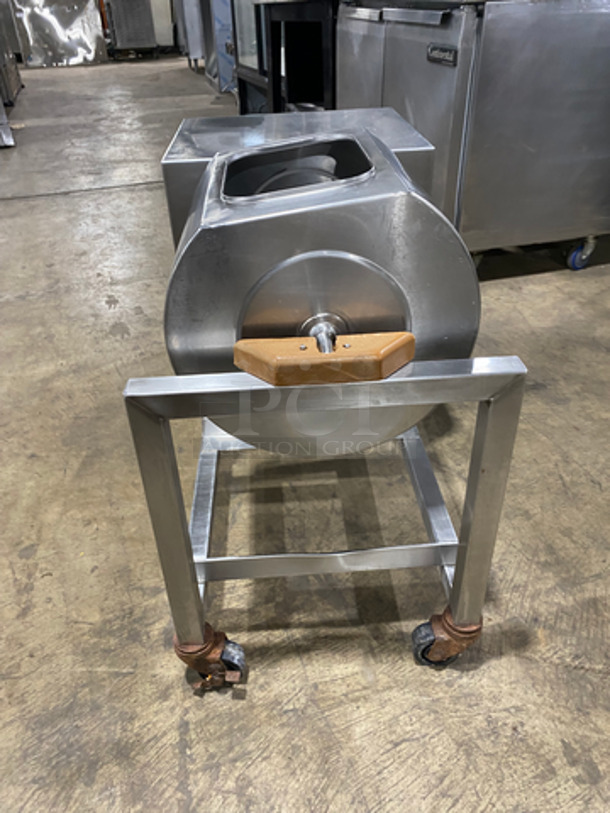 Commercial Floor Style Meat Seasoning/Mixing Tumbler! All Stainless Steel! On Casters! - Image 3 of 7