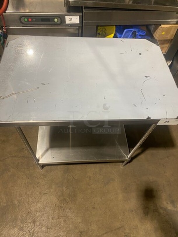 Solid Stainless Steel Work Top/ Prep Table! With Storage Space Underneath! On Legs! - Image 7 of 7