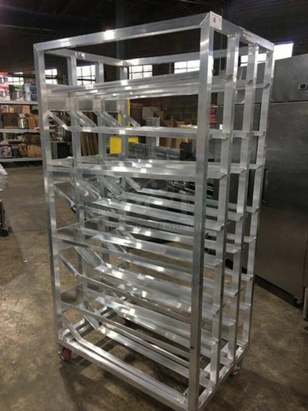 MUST HAVE! NEW! Channel Commercial Aluminum Mobile Can Rack! On Casters! Model: CSR156M - Image 2 of 7