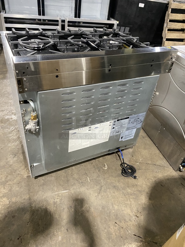 2019 AMAZING! ZLINE Gas Powered 6 Burner Stove! With Oven Underneath! Stainless Steel! On Legs! MODEL RG36 SN:RG36GE21060120-02 120V/60Hz - Image 4 of 11