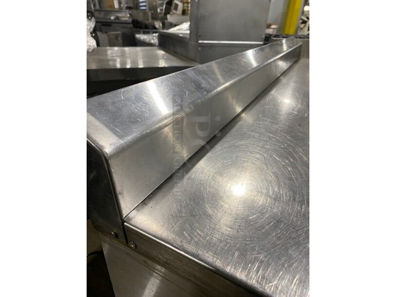 Everest 2 Door Lowboy/Worktop Cooler Table with raised Backsplash! Model ETR2! 115V 1 Phase! On Casters! - Image 4 of 8
