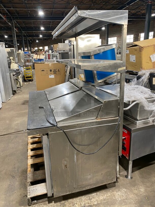 Continental Commercial Refrigerated Sandwich Prep Table! With Double Over Head Shelf! With 2 Door Underneath Storage Space! With Poly Coated Racks! All Stainless Steel! Model: SW6024M SN:15718727 115V - Image 2 of 10