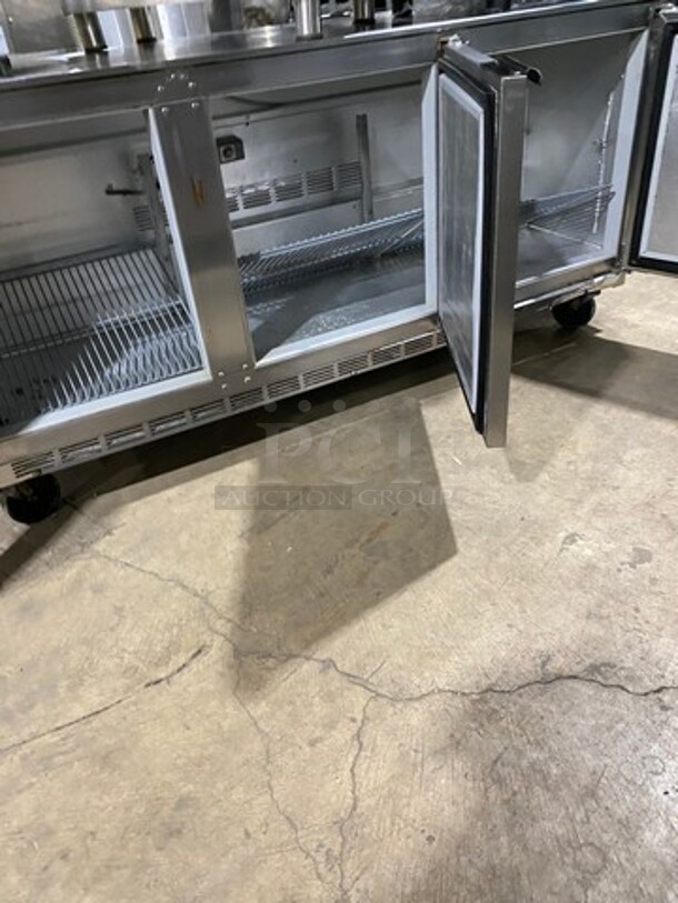 Beverage Air Commercial 3 Door Lowboy/ Worktop Cooler! Stainless Steel! On Casters! Model: UCR72A 115V 60HZ 1 Phase - Image 5 of 8