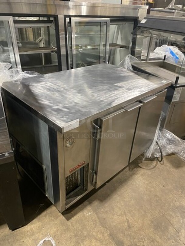 Universal Coolers Commercial 2 Door Lowboy/Worktop Cooler! All Stainless Steel! On Legs! - Image 2 of 6