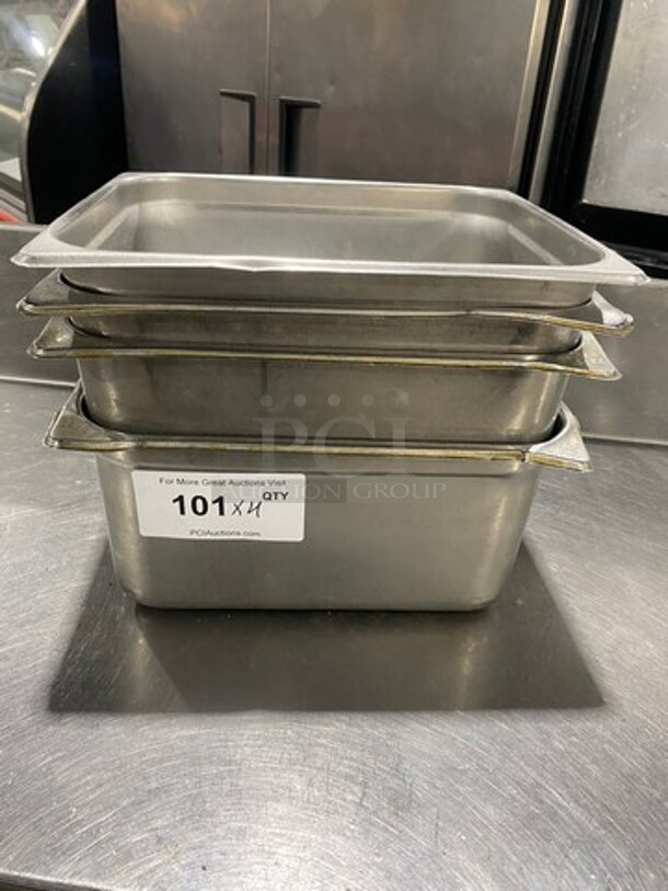 Commercial Steam Table/ Prep Table Food Pans! All Stainless Steel! 4x Your Bid!