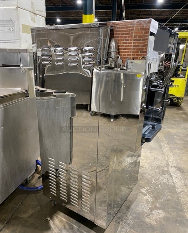 FAB! Elvaria Stainless Steel Commercial Air Cooled 3 Flavor w/ Twist Soft Serve Ice Cream/Yogurt Machine on Commercial Casters! MODEL 515TW SN:3410093794 220-240 - Image 4 of 10