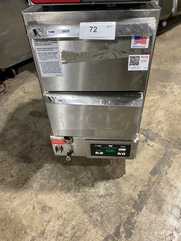 LATE MODEL! 2019 Winston Commerical 2 Drawer Food Warming/ Holding Cabinet! All Stainless Steel! On Casters! Model: HBB5N2GE SN: 201907020174 120V 60HZ 1 Phase