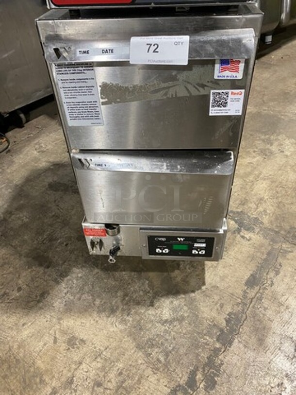 LATE MODEL! 2019 Winston Commerical 2 Drawer Food Warming/ Holding Cabinet! All Stainless Steel! On Casters! Model: HBB5N2GE SN: 201907020174 120V 60HZ 1 Phase - Image 1 of 9