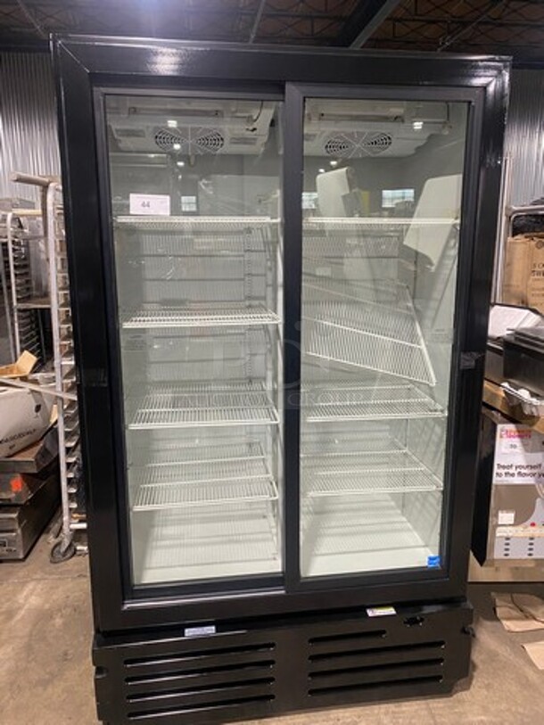Imbera Commercial 2 Door Reach In Cooler Merchandiser! With View Through Doors! Poly Coated Racks! Model: VRD37CO2 SN: 328160400555 115V 60HZ 1 Phase - Image 1 of 8