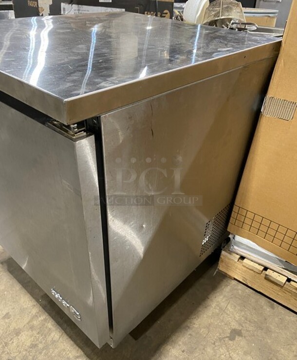 Asber Commercial Single Door Lowboy/Worktop Freezer! All Stainless Steel! Model: AUTF27 SN:8102412196 115V 1PH  - Image 3 of 7