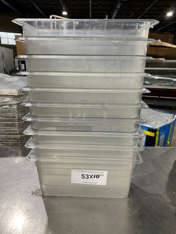 Cambro Clear Poly 1/3x6" Food Containers! 10x Your Bid! - Image 1 of 5