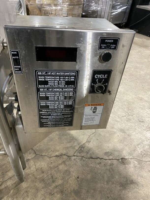 Hobart Commercial Pass-Through Dishwasher! All Stainless Steel! On Legs! Model: AM14T SN: 231048799 208/240V 60HZ 3 Phase - Image 7 of 9