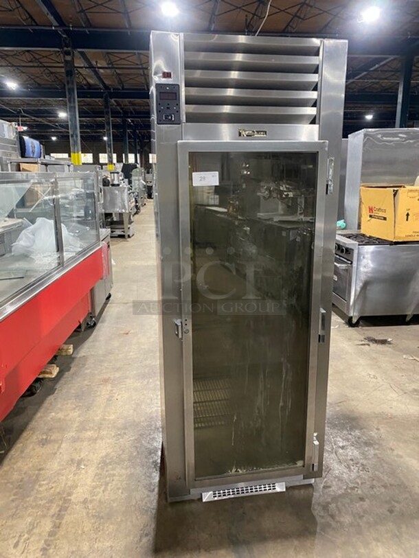 Traulsen Commercial Single Door Reach In Cooler Merchandiser! With View Through Door! Poly Coated Racks! All Stainless Steel! Model: UR30WT SN: 219617 115V 60HZ 1 Phase