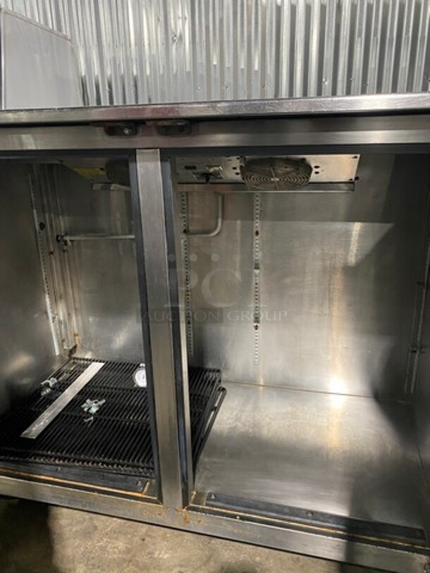 Commercial 2 Door Bar Back Refrigerated Cooler! With View Through Doors! All Stainless Steel! With Casters! - Image 5 of 9