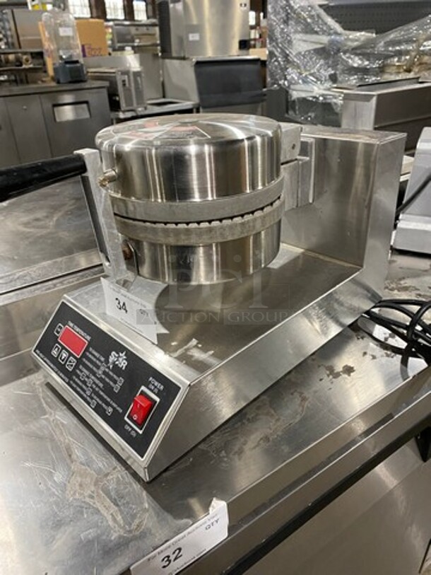 Star Commercial Countertop Waffle Cone Baker Press! All Stainless Steel! Model: SWCBE SN: WCB0975 - Image 3 of 9