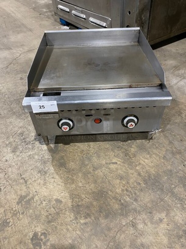 Vulcan Commercial Countertop Flat Top Griddle! With Back And Side Splashes! All Stainless Steel! On Legs!