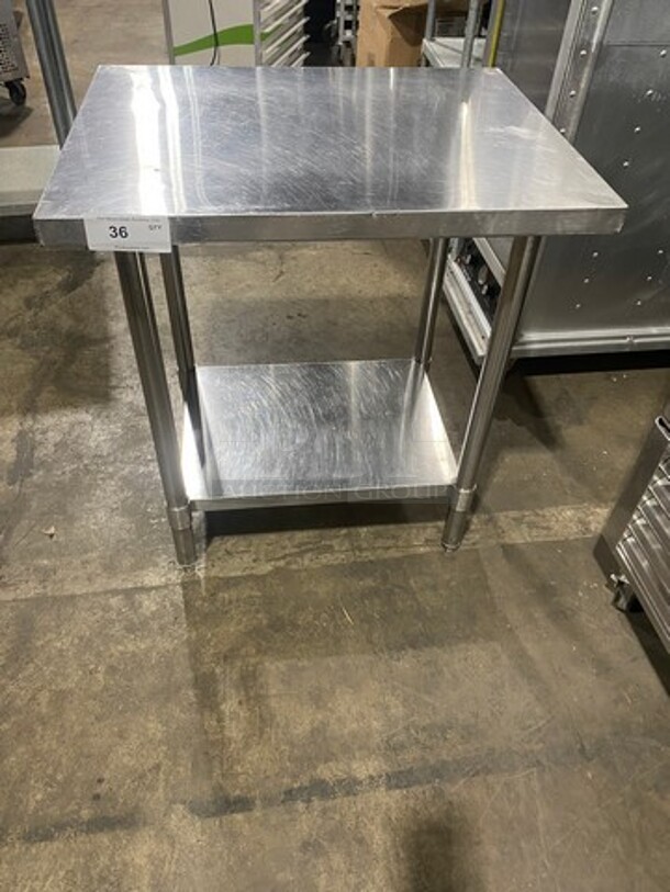 WOW! Solid Stainless Steel Work Top/ Prep Table! With Storage Space Underneath! On Legs!