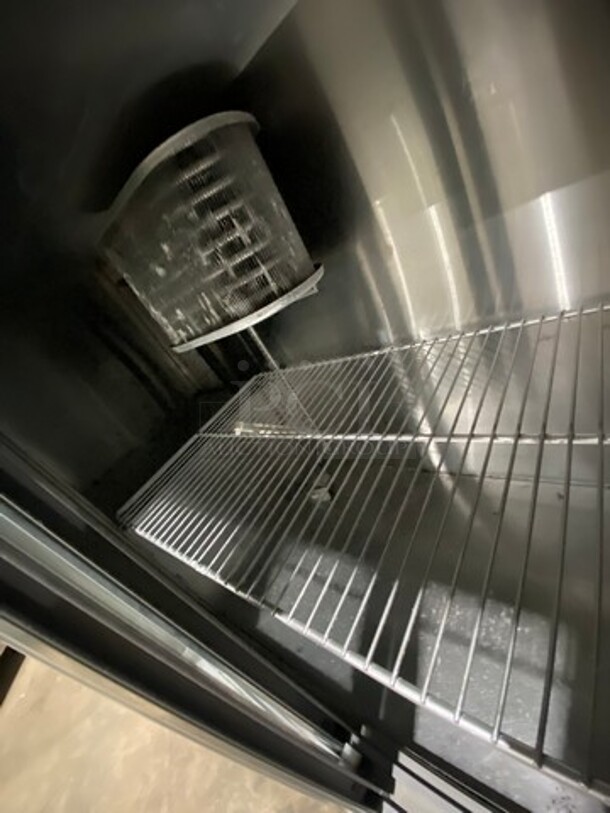 Leader Commercial 2 Sliding Door Back Bar Cooler! With View Through Doors! With Metal Rack! All Stainless Steel! On Legs! - Image 6 of 8
