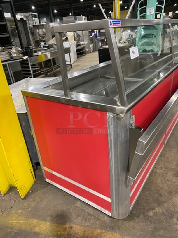 NICE! Atlas Metal Commercial 5 Bay Refrigerated Salad Bar/Cold Pan! With Sneeze Guard! With Lowering Prep Line! All Stainless Steel! On Casters! Model: BLC5RM SN: 80353 120V 60HZ 1 Phase - Image 2 of 9