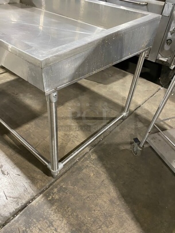 Commercial Ice Cooled Cold Pan! With Drain! All Stainless Steel! On Legs! - Image 2 of 6